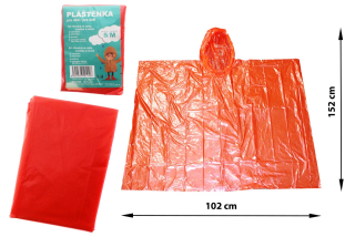 Pláštenka detská červená S/M 40122R